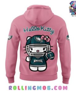 Philadelphia Eagles x Hello Kitty Night 2024 Pink Hoodie 3