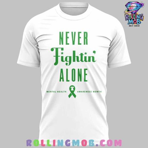 Philadelphia Phillies Never Fightin Alone Mental Health Awareness T-Shirt Philadelphia Phillies Never Fightin Alone Mental Health Awareness T-Shirt