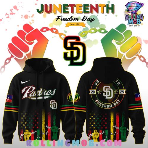San Diego Padres Juneteenth Day 2025 Special Hoodie San Diego Padres Juneteenth Day 2025 Special Hoodie