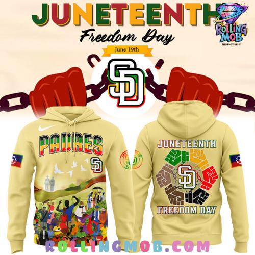 San Diego Padres Juneteenth Freedom Day 2025 Hoodie San Diego Padres Juneteenth Freedom Day 2025 Hoodie