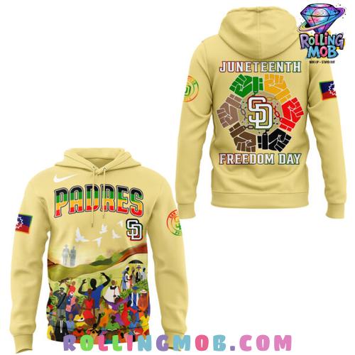 San Diego Padres Juneteenth Freedom Day 2025 Hoodie San Diego Padres Juneteenth Freedom Day 2025 Hoodie