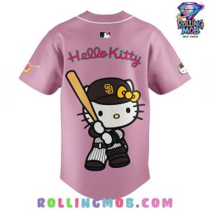 San Diego Padres x Hello Kitty 2024 Pink Baseball Jersey 3