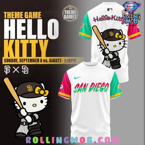 San Diego Padres x Hello Kitty 2024 T-Shirt San Diego Padres x Hello Kitty 2024 T-Shirt