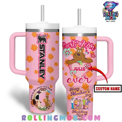 Scooby-Doo Best Mom Ever Custom Mothers Day Stanley Tumbler Scooby-Doo Best Mom Ever Custom Mothers Day Stanley Tumbler