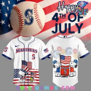 Seattle Mariners x Snoopy 4th Off July Limited Baseball Jersey