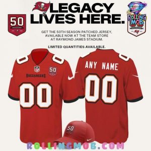 Buccaneers Red Legacy Football Jersey
