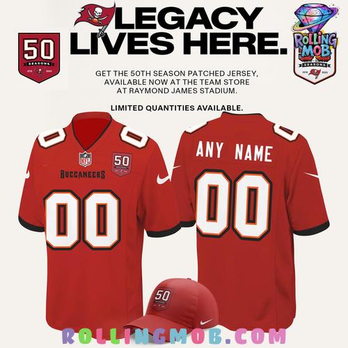 Buccaneers Red Legacy Football Jersey Buccaneers Red Legacy Football Jersey