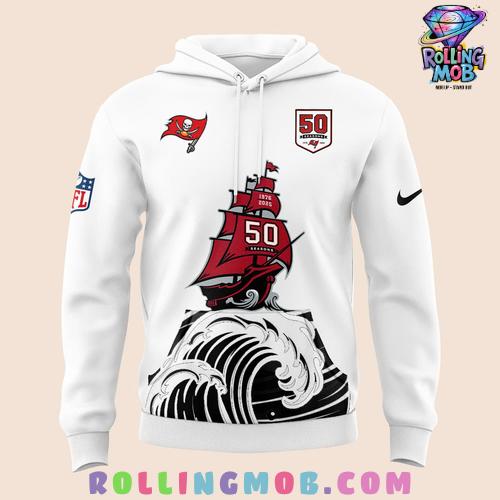 Tampa Bay Buccaneers Celebrate The Legacy of 50 Seasons White Hoodie Tampa Bay Buccaneers Celebrate The Legacy of 50 Seasons White Hoodie