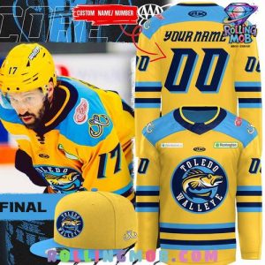Toledo Walleye New Uniform 2025 Yellow Hockey Jersey