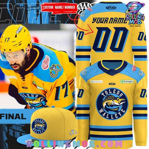 Toledo Walleye New Uniform 2025 Yellow Hockey Jersey Toledo Walleye New Uniform 2025 Yellow Hockey Jersey