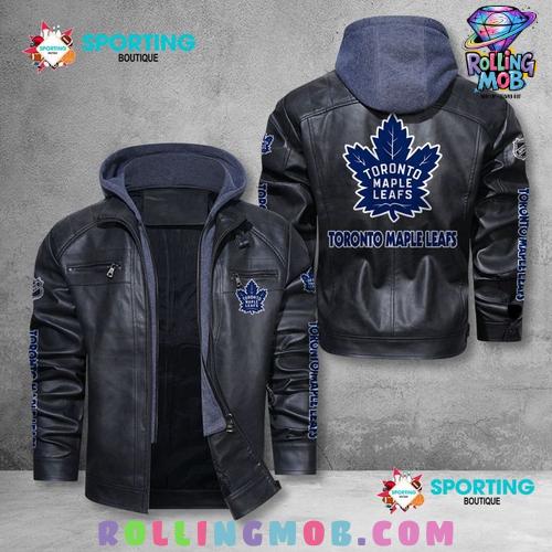 Toronto Maple Leafs Limited Edition Leather Hooded Jacket Toronto Maple Leafs Limited Edition Leather Hooded Jacket