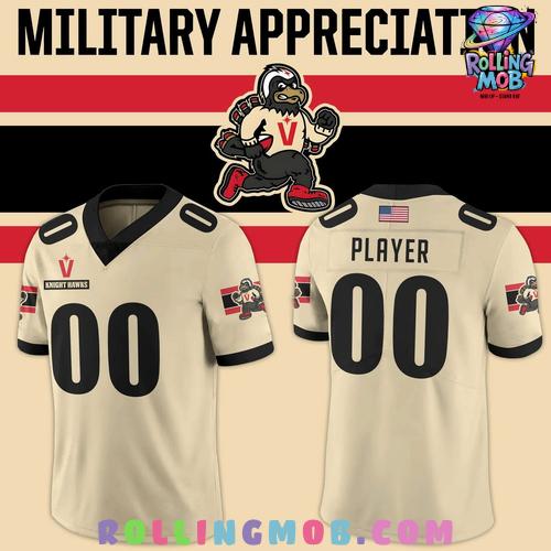 Vegas Knight Hawks Military Appreciation Football Jersey Vegas Knight Hawks Military Appreciation Football Jersey