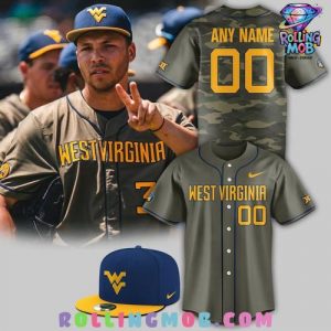 West Virginia Mountaineers x 2025 Armed Forces Baseball Jersey
