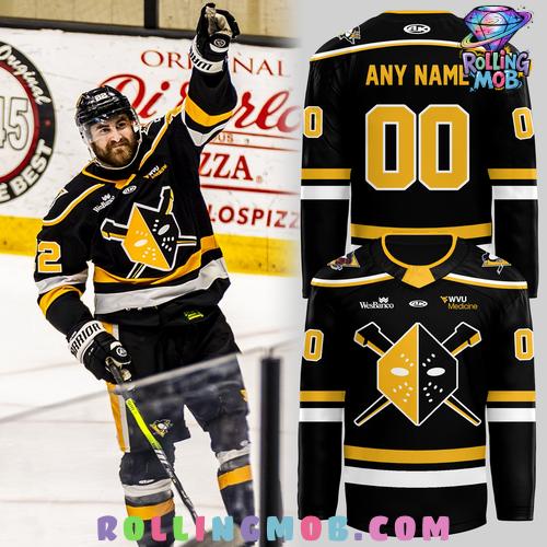Wheeling Nailers New Uniforms 2025 Black Hockey Jersey Wheeling Nailers New Uniforms 2025 Black Hockey Jersey