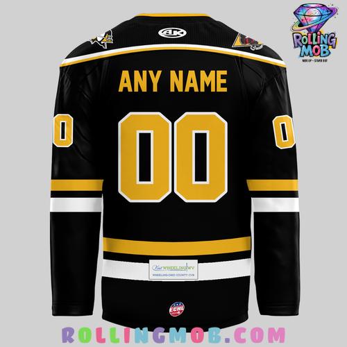 Wheeling Nailers New Uniforms 2025 Black Hockey Jersey Wheeling Nailers New Uniforms 2025 Black Hockey Jersey