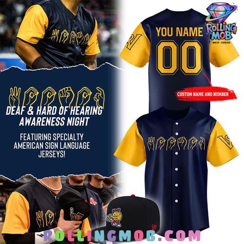 Worcester Red Sox 2025 Deaf & Hard of Hearing Night Baseball Jersey Worcester Red Sox 2025 Deaf & Hard of Hearing Night Baseball Jersey